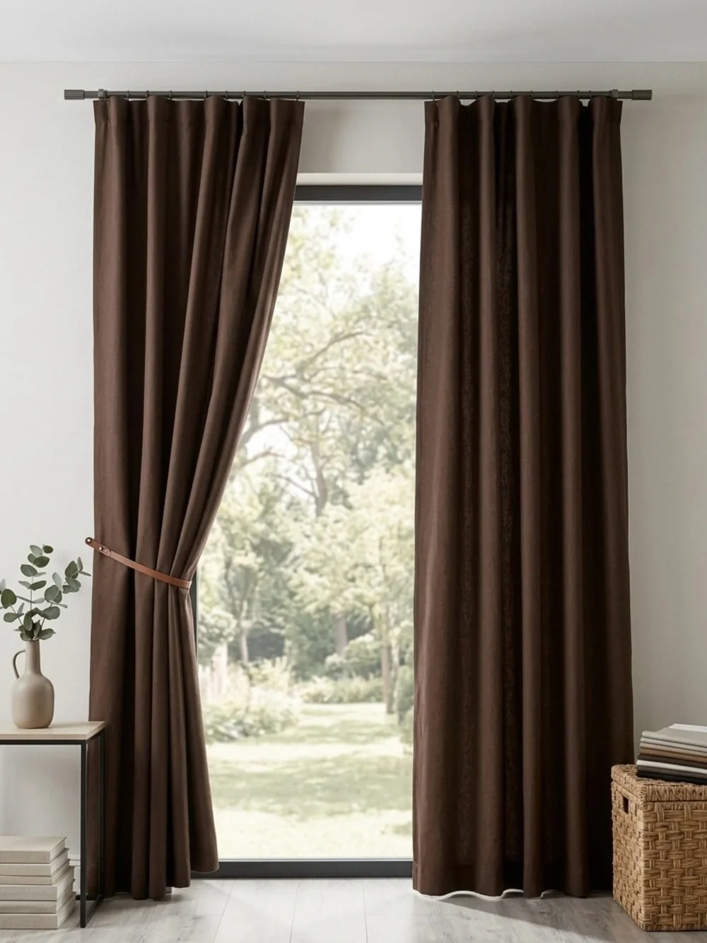 Brown Blackout Curtain Panels - Home Accents